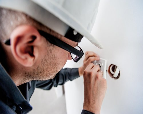 Careful placement of electrical point safely on apartment wall